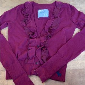 Burgundy Abercrombie Sweater
